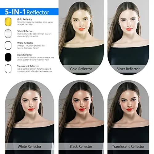 NEEWER 59"x79"/150x200cm Light Reflectors for Photography, Portable 5 in 1 thumbnail 2