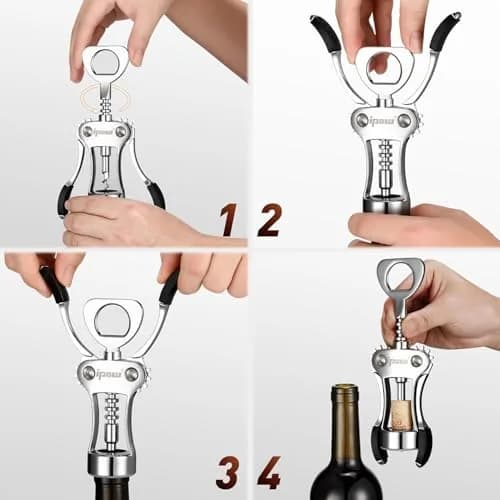 IPOW Wine Bottle Opener, Zinc Alloy Corkscrew, Effortless Cork Removal | Built for Durability & Ease thumbnail 10