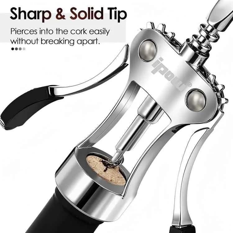 IPOW Wine Bottle Opener, Zinc Alloy Corkscrew, Effortless Cork Removal | Built for Durability & Ease thumbnail 4