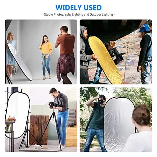 NEEWER 40"x60"/100x150cm Light Reflectors for Photography | Oval, Multi-Color Studio Reflector thumbnail 4