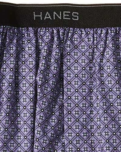 Hanes Men Tagless Boxers with Exposed Waistband 5 Pack | Comfortable Cotton-Poly Blend thumbnail 2