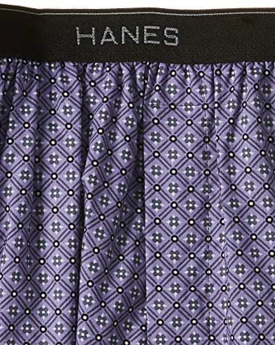 Hanes Men Tagless Boxers with Exposed Waistband 5 Pack | Comfortable Cotton-Poly Blend thumbnail 3