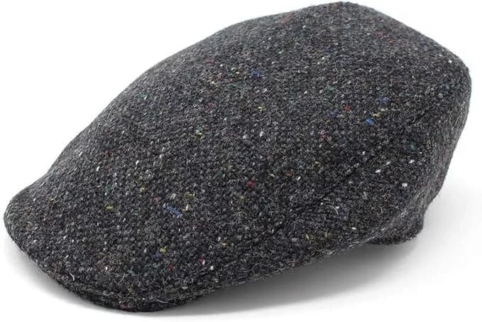 Hanna Hats Gray Hat | Irish Wool Touring Cap with Satin Lining (X-Large) thumbnail 2