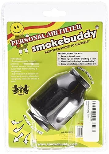 smokebuddy Air Purifier Black | Odorless Exhale Filter Compact 75g thumbnail 2