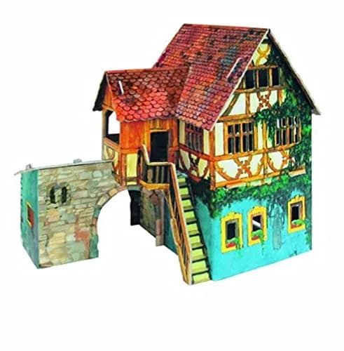 UMBUM Sailor's House with Figures 3D Puzzle | Historically Accurate Medieval City Building thumbnail 1