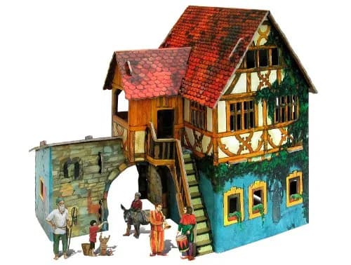 UMBUM Sailor's House with Figures 3D Puzzle | Historically Accurate Medieval City Building thumbnail 2