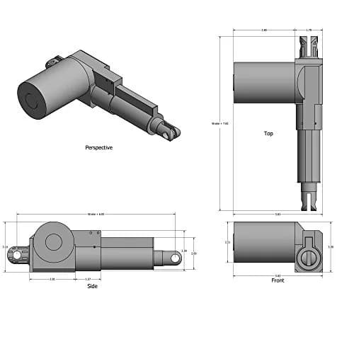 Firgelli Heavy Duty Rod Actuators 400 lb 12V | High Force, Quiet, Water-Resistant (70-120 chars) thumbnail 4