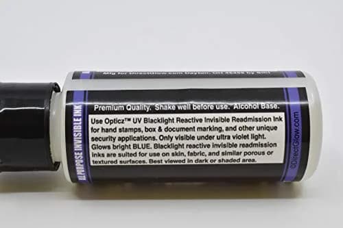 Opticz All Purpose Invisible Blue UV Blacklight Reactive Security Ink 473ml (16 fl oz) | Glows Bright Blue Under Blacklight thumbnail 5