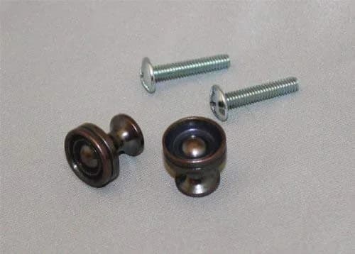 In Tune Piano Supply Antique Bronze Piano Desk Knobs with Screws - 2 Knobs (1 Pair) | Solid Brass Hardware - main product image