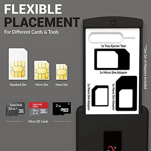 GPG2 SIM Card & Micro SD Organizer Case 3.2" x 2" | Secure Travel Storage (120 chars) thumbnail 6