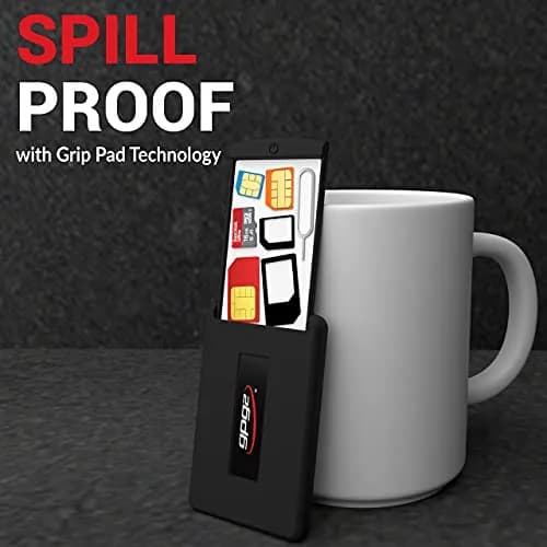 GPG2 SIM Card & Micro SD Organizer Case 3.2" x 2" | Secure Travel Storage (120 chars) thumbnail 2