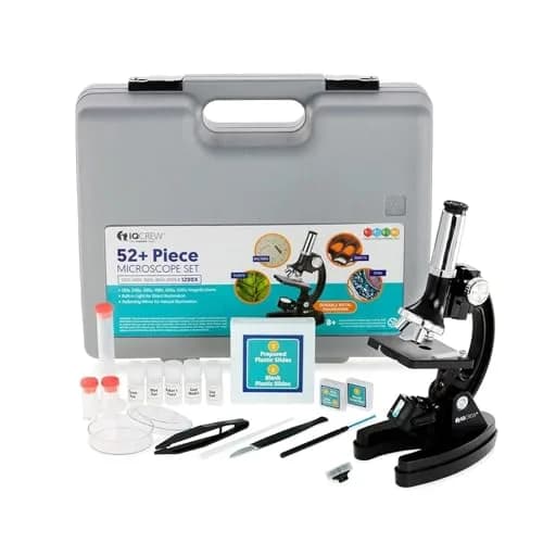 AmScope M30-ABS-KT51 STEM Microscope Kit, Monocular, Black | 120X to 1200X Magnification for Kids thumbnail 1