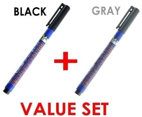 Gundam Gm01 Black Fine Line & Gm02 Gray Fine Line Value Set | Precise Drawing Pens for Art & Craft (70-120 chars) thumbnail 2