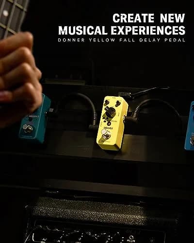 Donner Guitar Delay Pedal Yellow Fall | Vintage Analog Delay, True Bypass, Compact 9V Effect Pedal thumbnail 6