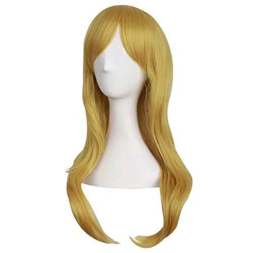 MapofBeauty 28 Inch Long Curly Hair Costume Cosplay Wig, Gold/Yellow | 70cm Curly Wig for Women thumbnail 3