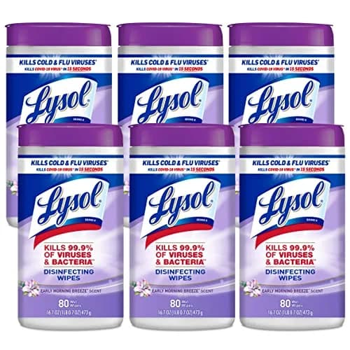 Lysol Disinfectant Wipes, Multi-Surface Antibacterial Cleaning Wipes, 480 Count (Pack of 6) | Kills 99.9% of Viruses & Bacteria thumbnail 1
