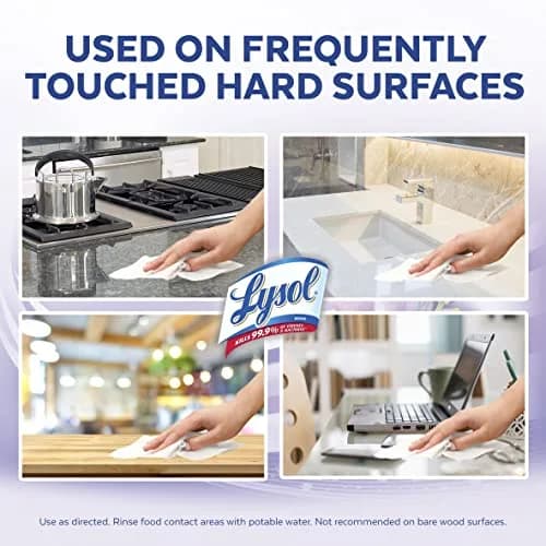 Lysol Disinfectant Wipes, Multi-Surface Antibacterial Cleaning Wipes, 480 Count (Pack of 6) | Kills 99.9% of Viruses & Bacteria thumbnail 3