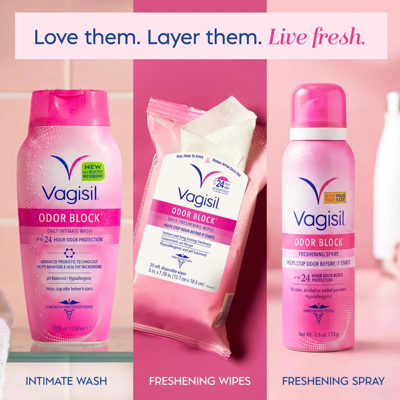 Vagisil Odor Block Feminine Wash for Intimate Area Hygiene 355ml (12 Fl Oz) | Gynecologist Tested - view 7
