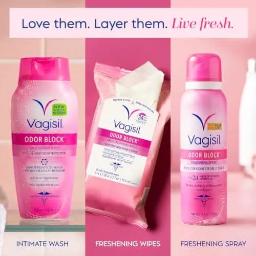 Vagisil Odor Block Feminine Wash for Intimate Area Hygiene 355ml (12 Fl Oz) | Gynecologist Tested thumbnail 7