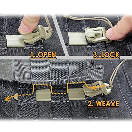 VANQUEST 5" MOLLE Sticks (4 Pack) Wolf Gray | Quick-Release PALS Webbing Attachments thumbnail 2