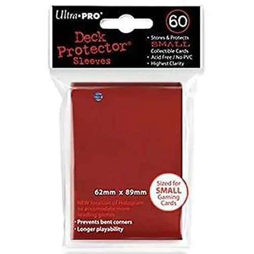 Ultra Pro Small PRO-Matte Deck Protector Sleeves for Yu-Gi-Oh and Cardfight Vanguard - Red (60 ct.) | Non-glare, Perfect fit, Archival safe thumbnail 1