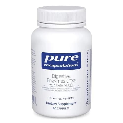 Pure Encapsulations Digestive Enzymes Ultra with Betaine HCl 90 Capsules | Supports Protein, Carb, Fiber, Dairy Digestion thumbnail 1