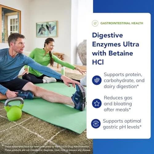 Pure Encapsulations Digestive Enzymes Ultra with Betaine HCl 90 Capsules | Supports Protein, Carb, Fiber, Dairy Digestion thumbnail 3