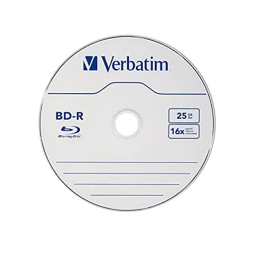 Verbatim BD-R 25GB 16X Blu-ray Recordable Discs with HardCoat, 50 Pack Spindle | Archival Grade Data Storage thumbnail 2