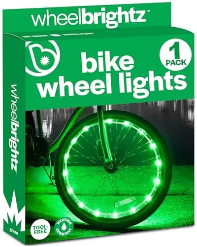 Brightz Wheel Brightz LED Bicycle Accessory Light (for 1 Wheel), Green | Bright, Safe & Durable Night Ride Accessory thumbnail 1