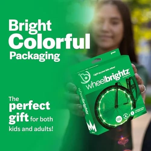 Brightz Wheel Brightz LED Bicycle Accessory Light (for 1 Wheel), Green | Bright, Safe & Durable Night Ride Accessory thumbnail 4