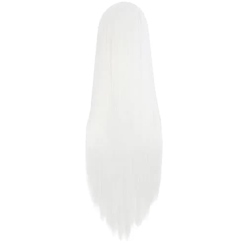 MapofBeauty White Long Straight Anime Cosplay Wig 80cm (31 Inch) | Heat Resistant Synthetic Fiber thumbnail 2