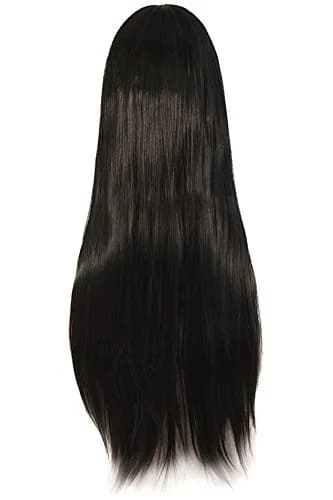 MapofBeauty Black Anime Cosplay Wig | 80cm (32 Inch) Long Straight Heat Resistant Synthetic Fiber thumbnail 2
