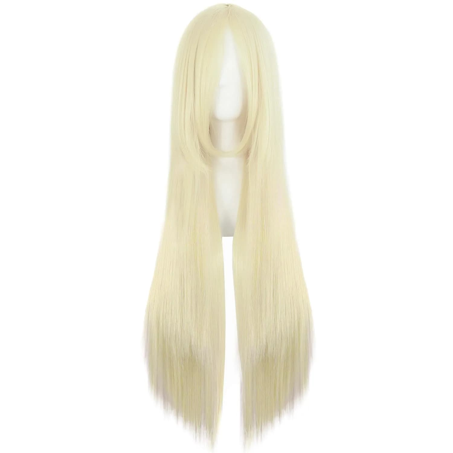 MapofBeauty 80 cm (31 Inch) Light Blonde Straight Anime Cosplay Wig | Heat Resistant Fiber — Light Blonde