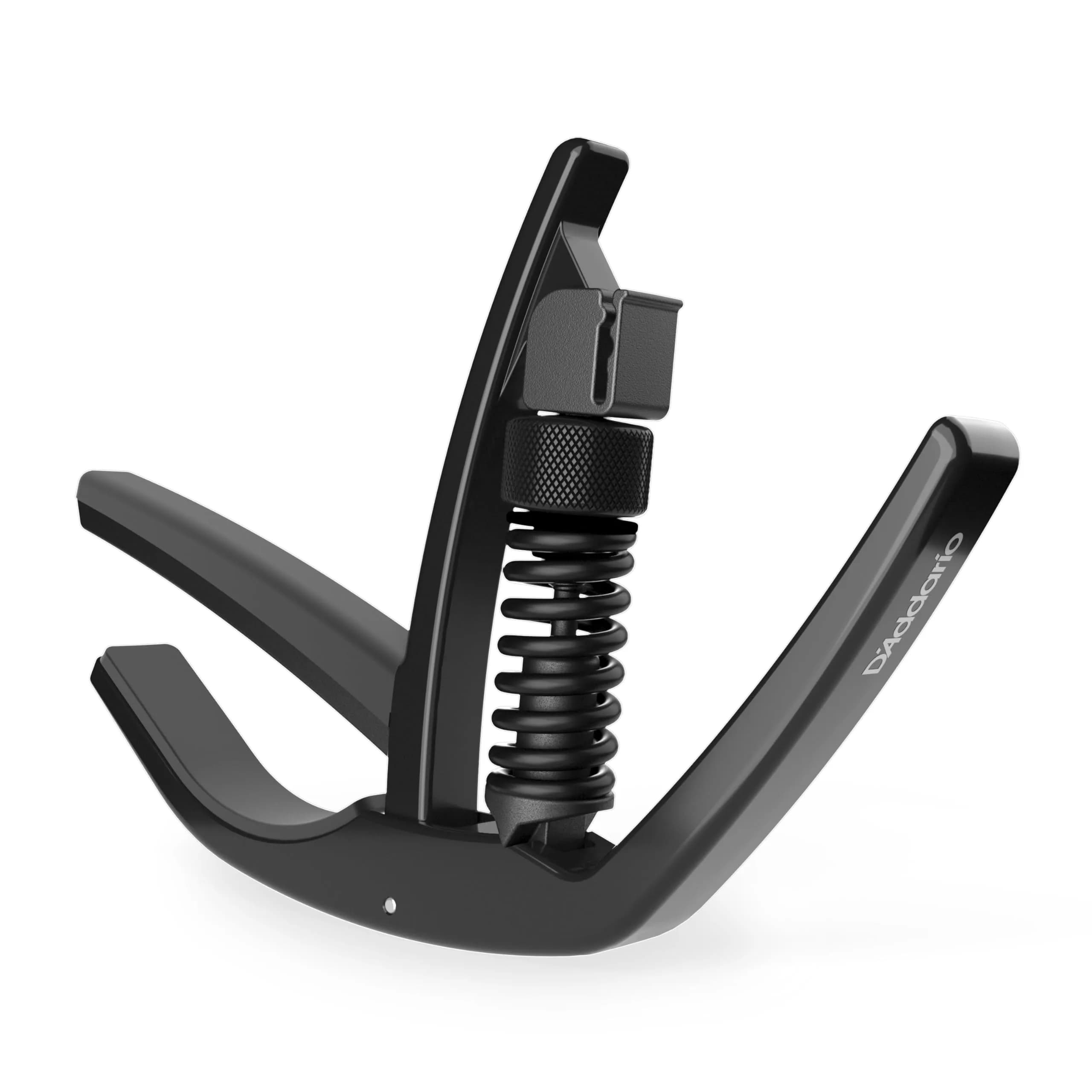 D'Addario Artist Trigger Capo, Black | Easy Single-Hand Use for 6-String Guitars - main product image