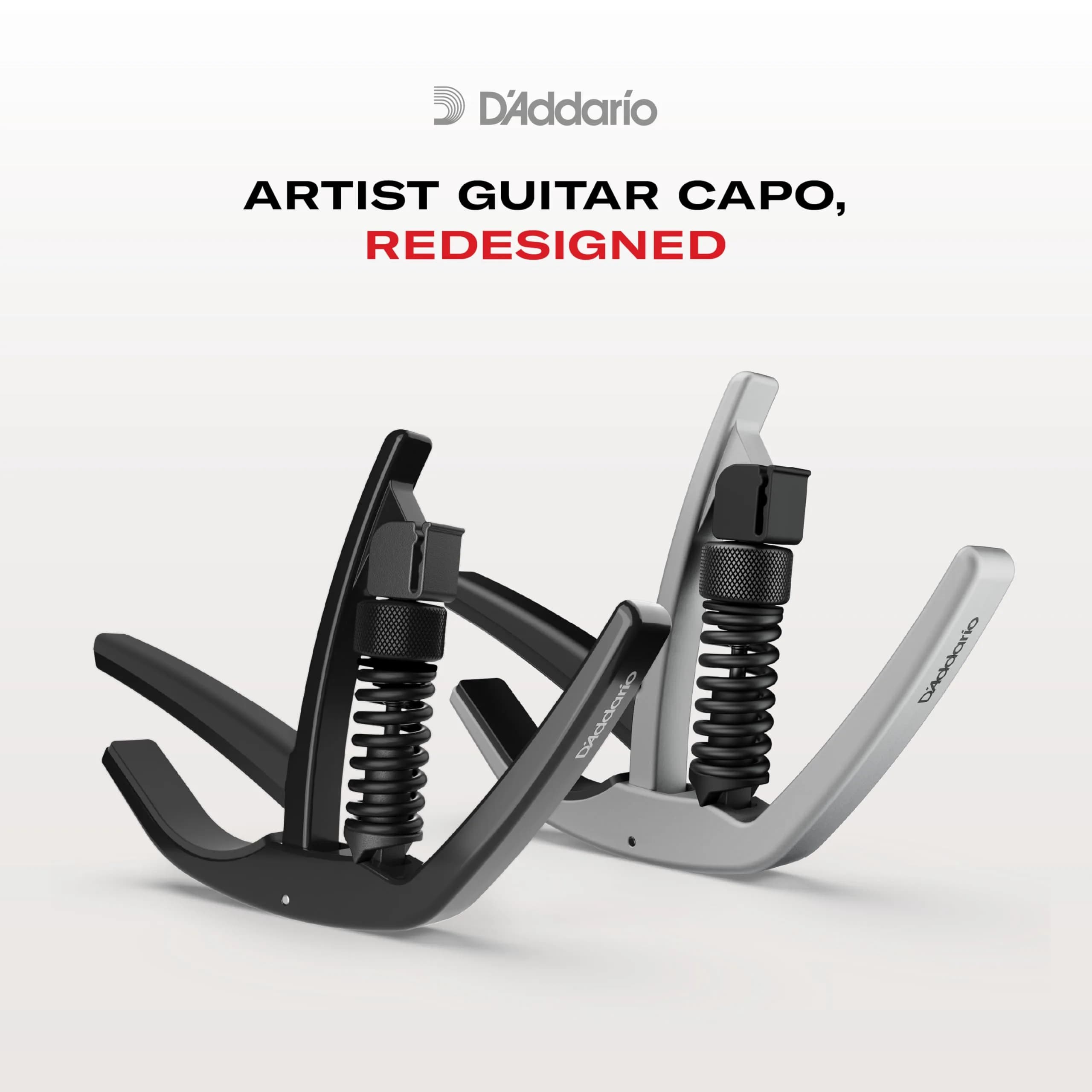 D'Addario Artist Trigger Capo, Black | Easy Single-Hand Use for 6-String Guitars - view 2