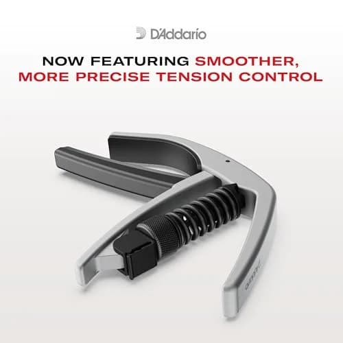 D'Addario Artist Trigger Capo, Black | Easy Single-Hand Use for 6-String Guitars thumbnail 3