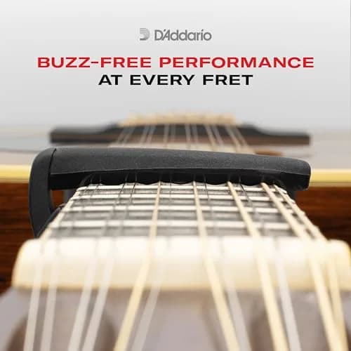 D'Addario NS Banjo & Mandolin Capo, Black | Aircraft-Grade Aluminum for Buzz-Free Performance thumbnail 2