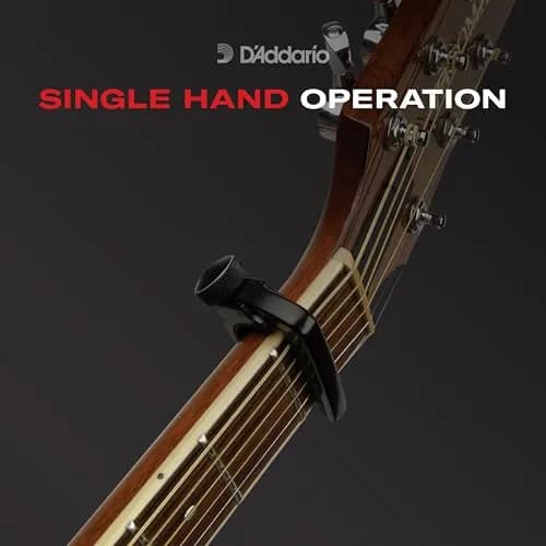 D'Addario NS Banjo & Mandolin Capo, Black | Aircraft-Grade Aluminum for Buzz-Free Performance thumbnail 3