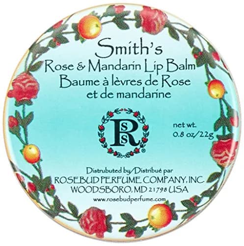 Rosebud Perfume Co. Rose & Mandarin Lip Balm Tin 0.8 oz. Moisturizes & Smooths thumbnail 2