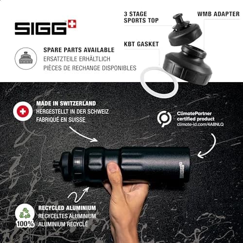 Sigg Sports Water Bottle - WMB Sports Blue | 25 Oz Lightweight Aluminum, Leakproof, BPA Free thumbnail 4