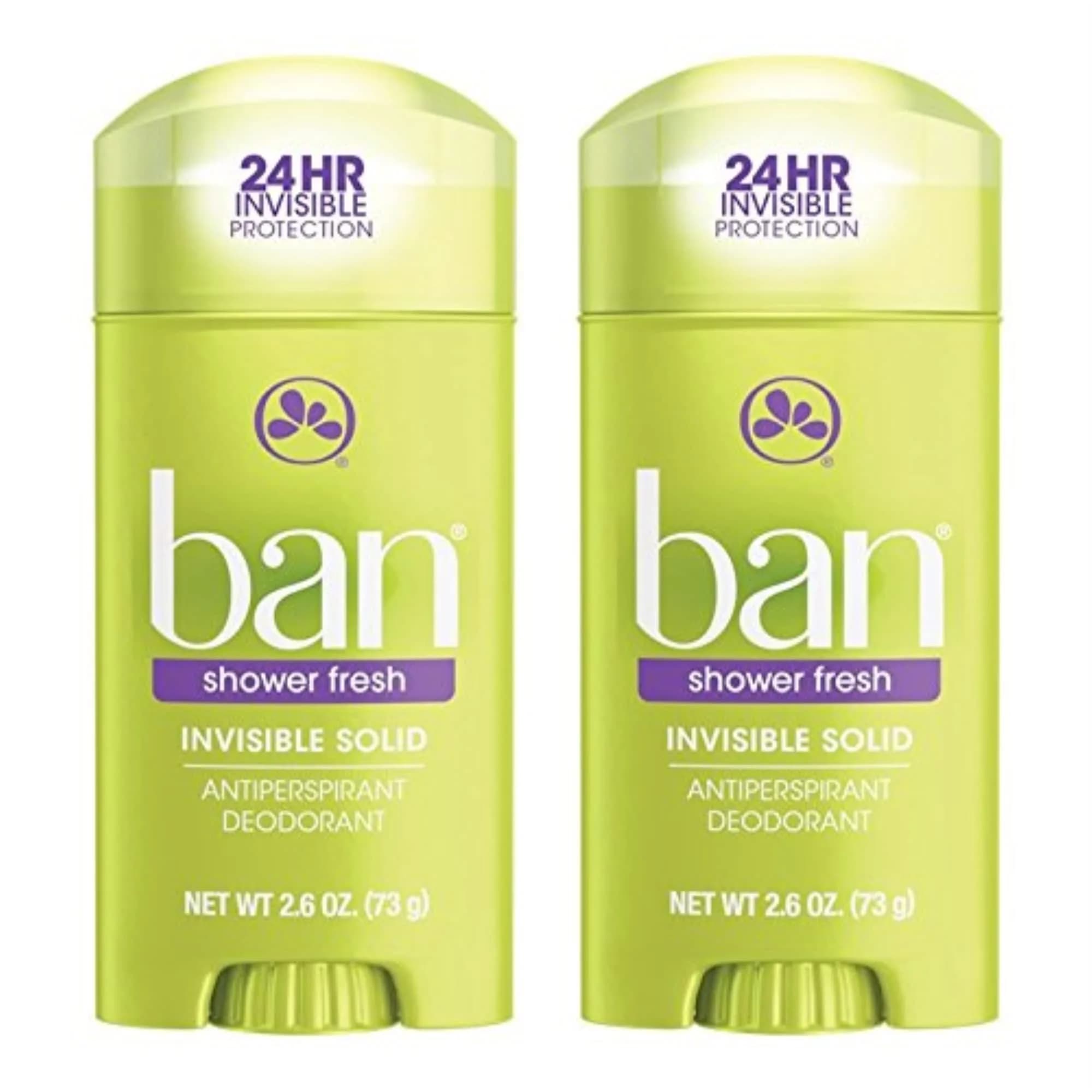 Ban Deodorant 2.6 Oz | Shower Fresh Invisible Solid for Daily Use — 2.6 Ounce
