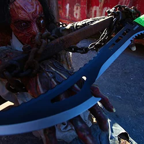 Z-Hunter Fixed Blade Machete 23.75in | Full Tang Stainless Steel, Green Cord Handle thumbnail 2