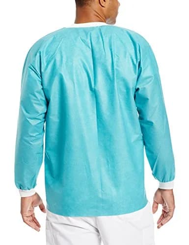 VALUMAX Extra-Safe Wrinkle-Free Disposable SMS Jacket 2XL | Noble Look, Teal, Pack of 10 thumbnail 2