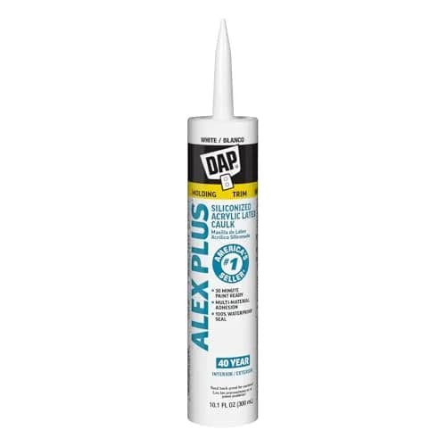 DAP Alex Plus Acrylic Latex Caulk with Silicone 298 ml (10.1 fl oz) | Crack-Proof Seal for Trim, Doors, Windows thumbnail 1