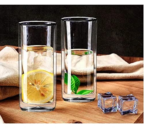 Sun's Tea 20oz Double Wall Insulated Thermo Glass Tumbler Set of 2 | Heavy-Duty, Versatile & Safe for Hot & Cold Drinks thumbnail 3