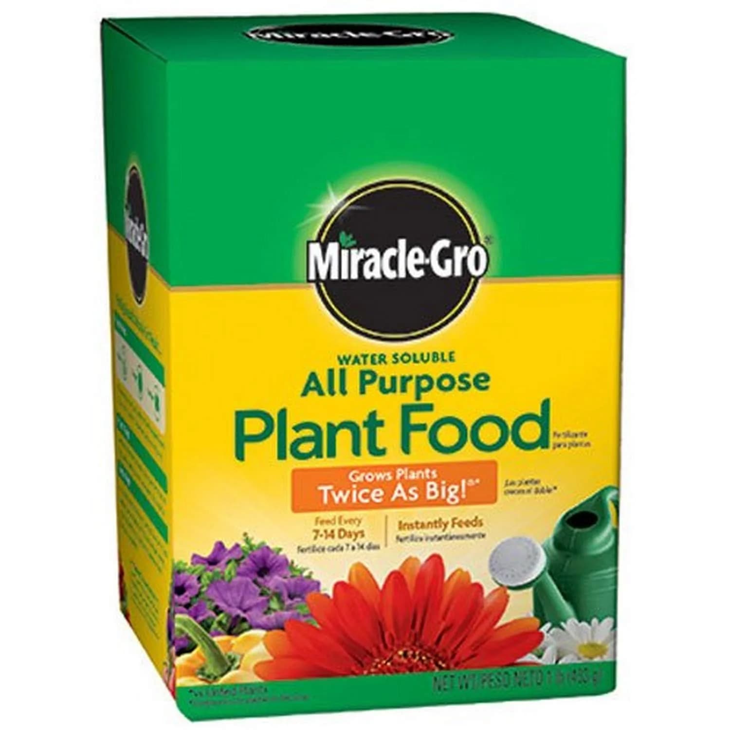 Miracle-Gro Water-Soluble All Purpose Plant Food 1 lb (0.45 kg) | Dual Feeding Action for All Plants — 1