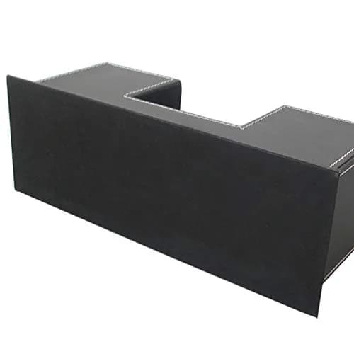 KINGFOM Double Holder Leather Desk Organizer 29.5cm (11.6in) | Organizes Pens, Phones, and Office Supplies thumbnail 8