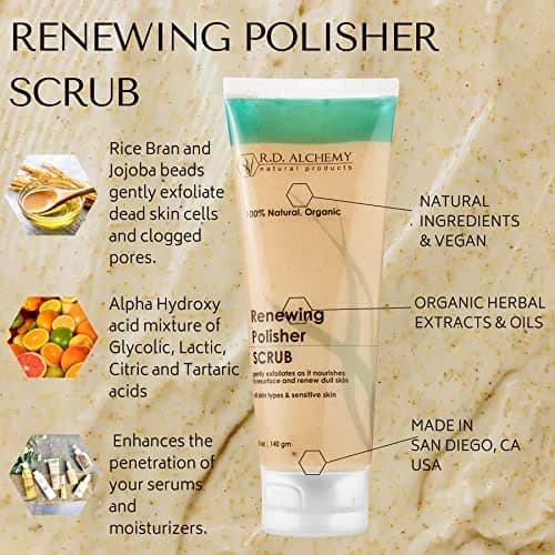 RD Alchemy Natural & Organic Face Scrub 130g | Brightens & Nourishes Sensitive Skin thumbnail 3