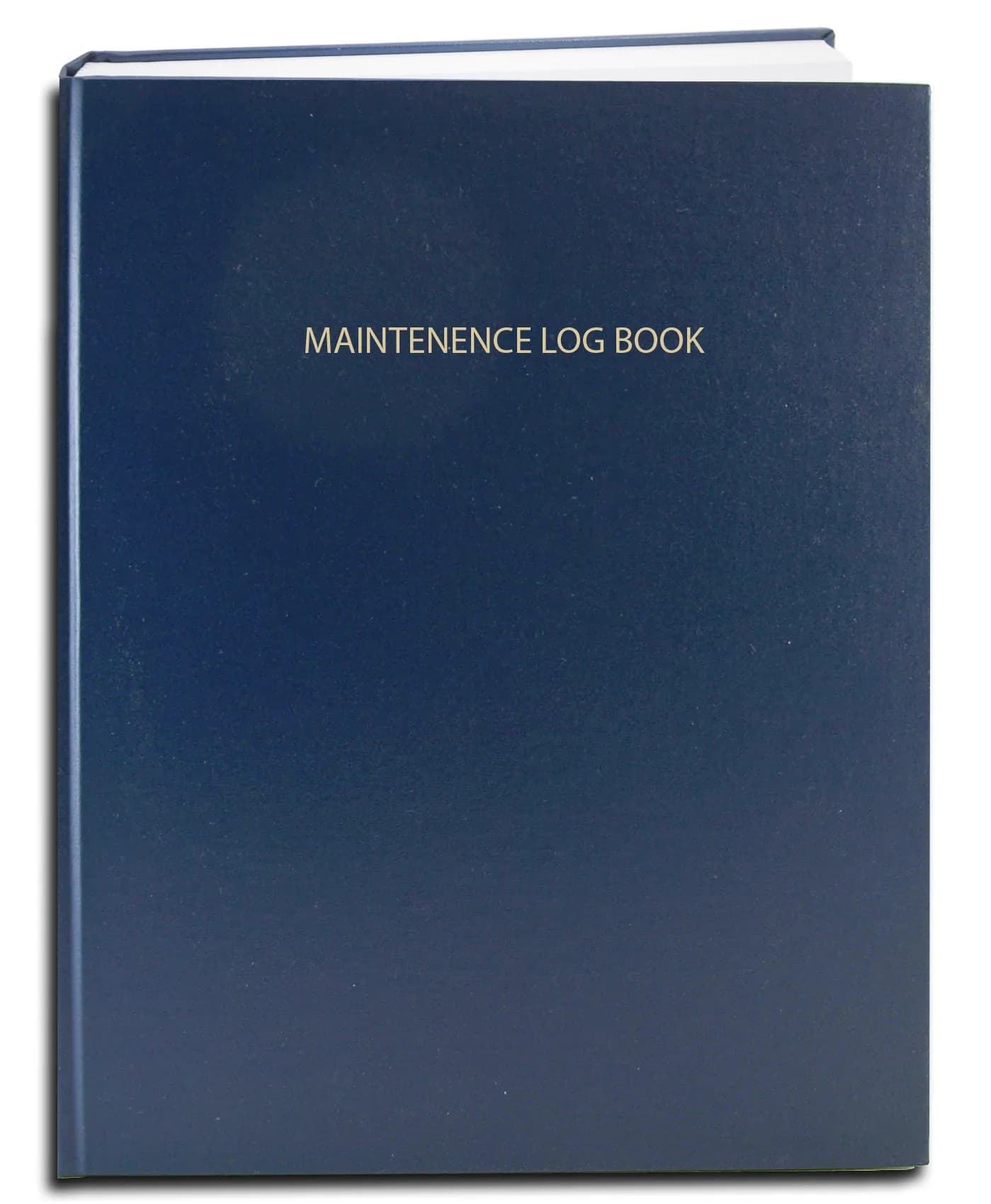 BookFactory Maintenance Log Book, Blue, Hardbound, 120 Pages | Professional Equipment Logging — Blue