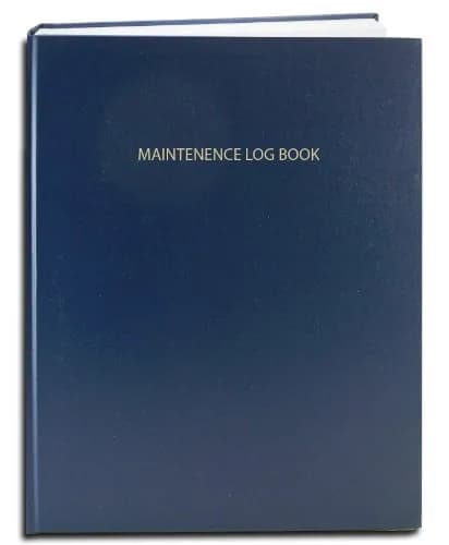 BookFactory Maintenance Log Book, Blue, Hardbound, 120 Pages | Professional Equipment Logging thumbnail 1